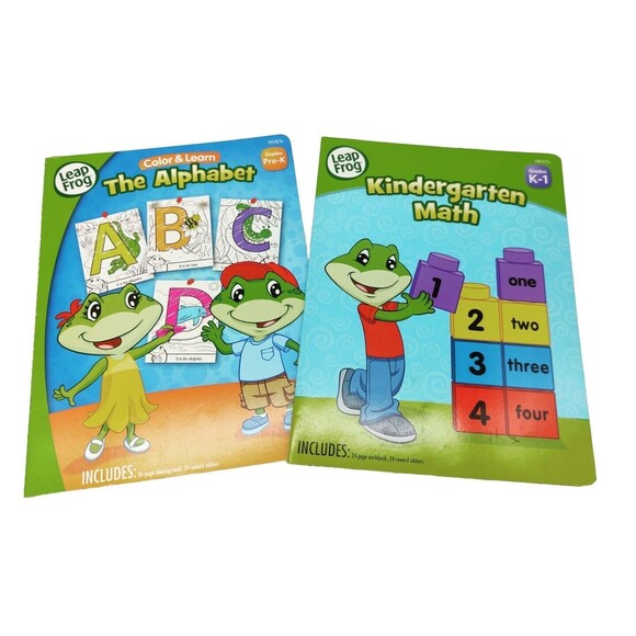 Leap Frog Lot Pre-K Color & Learn ABC & Kindergarten - 1st Grade Math Practice - Picture 1 of 5